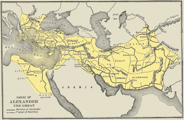 Map of Alexander's Empire