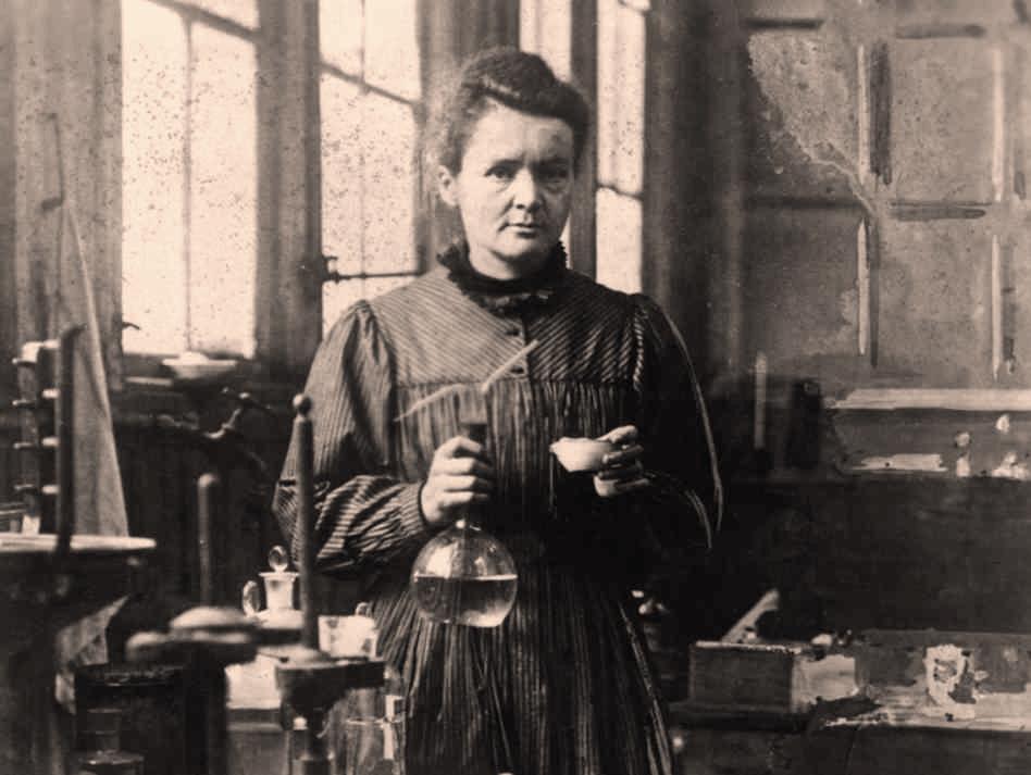 Marie Curie in her laboratory [Source:blogs.ucl.ac.uk]