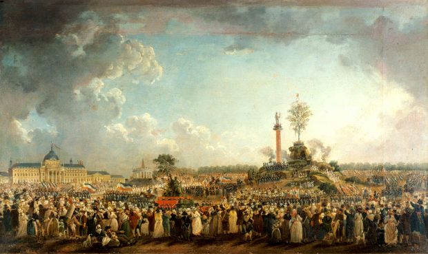The Festival of the Supreme Being, by Pierre-Antoine Demachy, 1794. (Wikipedia) 